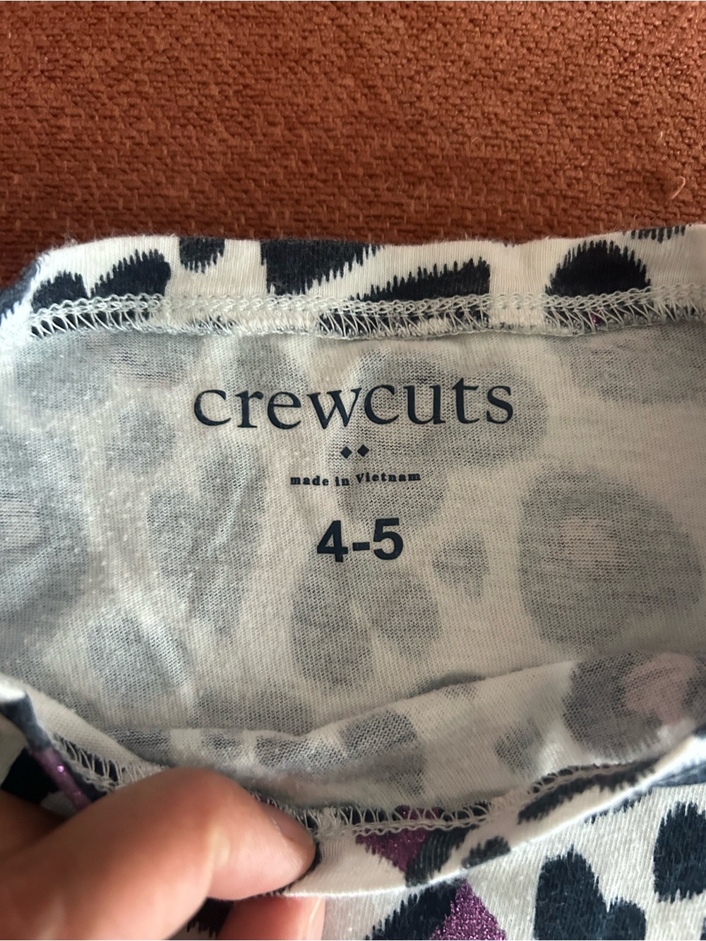 Crewcuts J.Crew Sparkle Animal Print Long Sleeve Tee (Size 4-5) - Picture 3 of 4